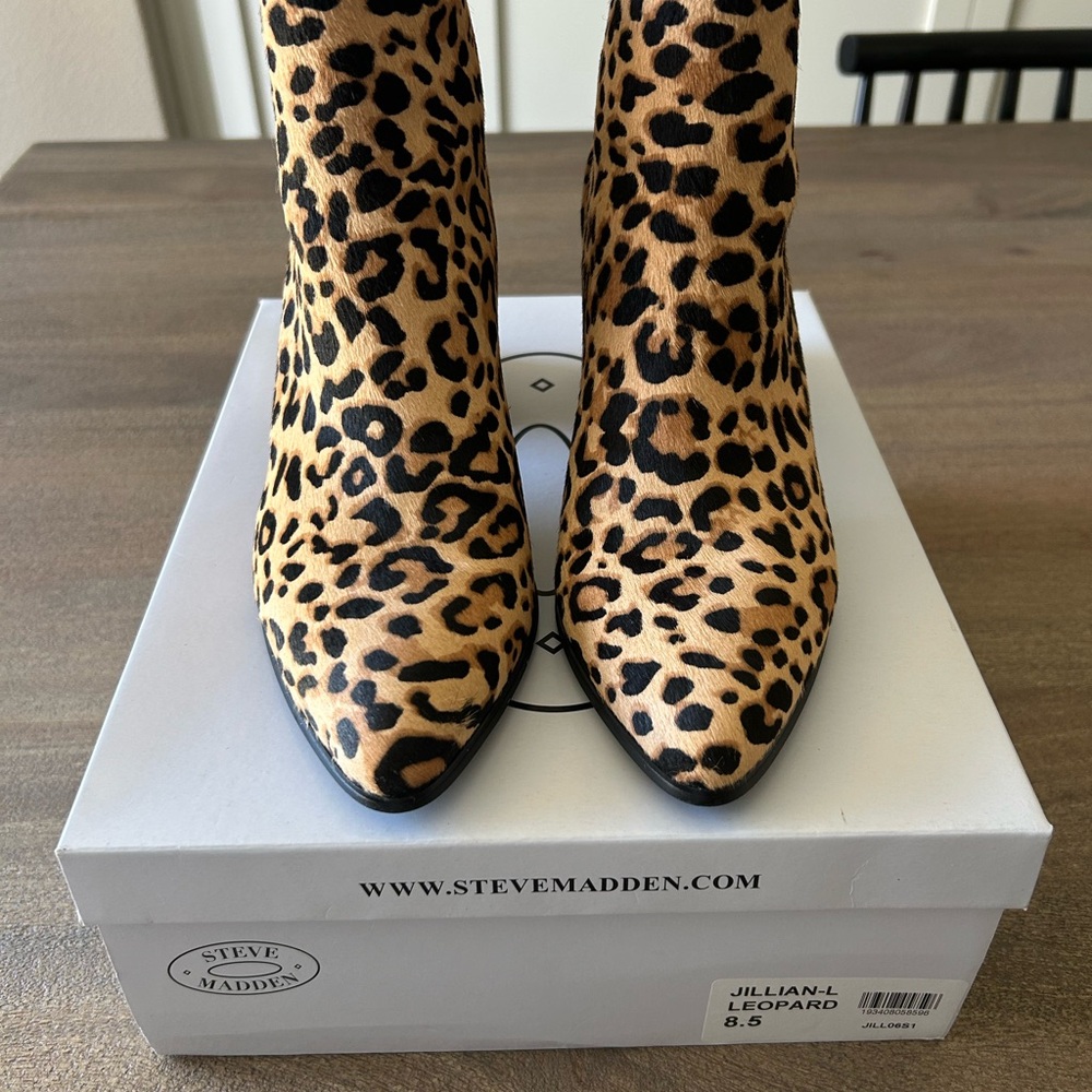 Steve Madden Leopard Ankle Booties